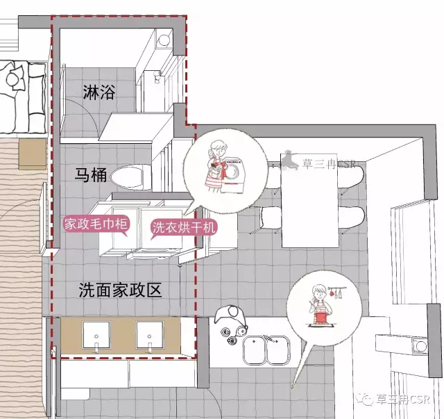 案例改造｜入户正对厕所门？无论大小户型，这一招统统解决