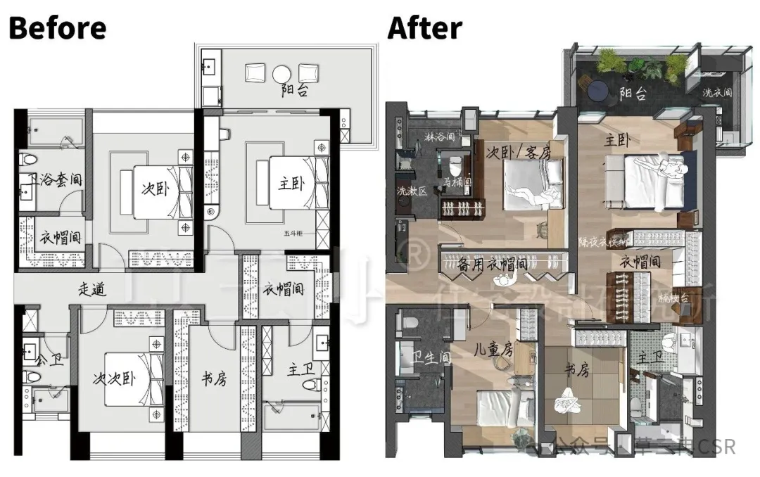 案例改造 | 面积越大，家越冷清？我们在235㎡里重建亲密半径