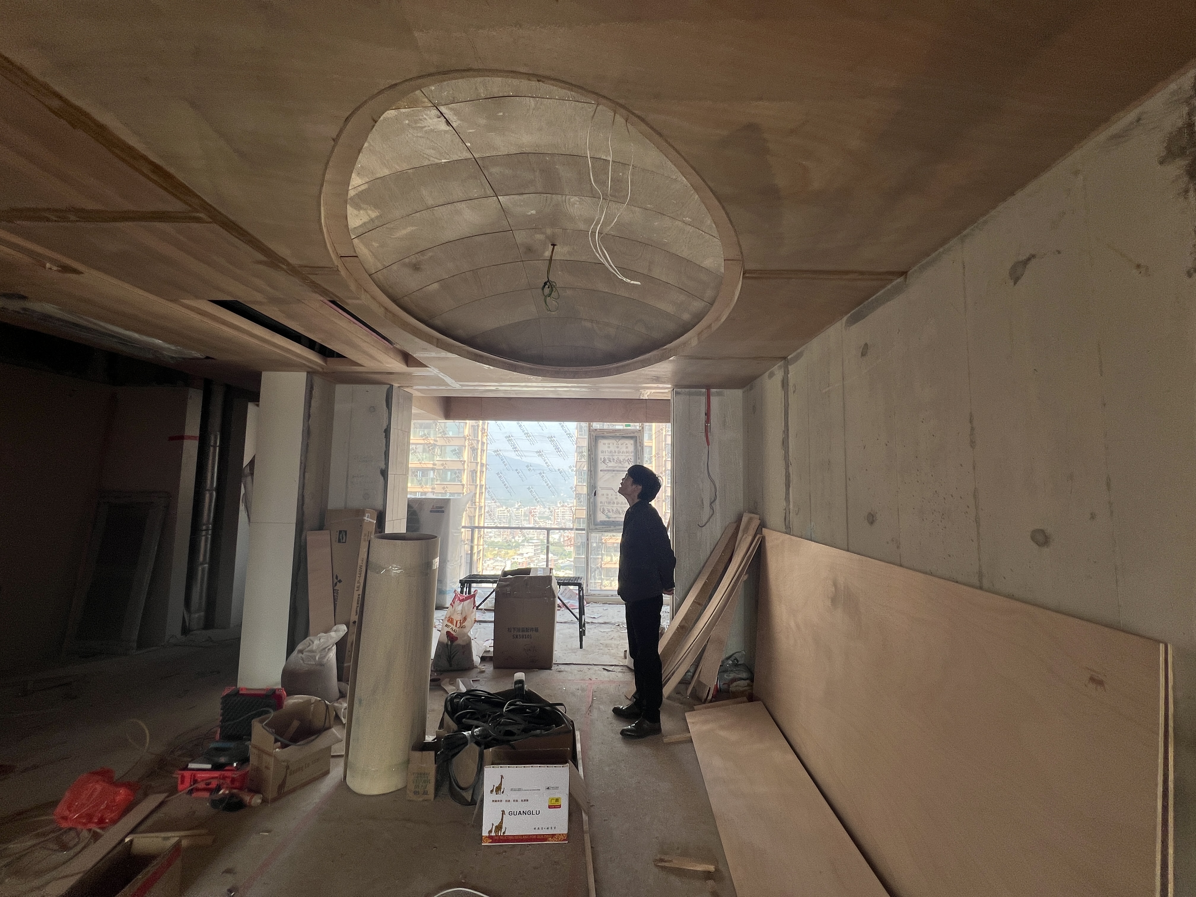 普宁翔栩城市公园 木作验收