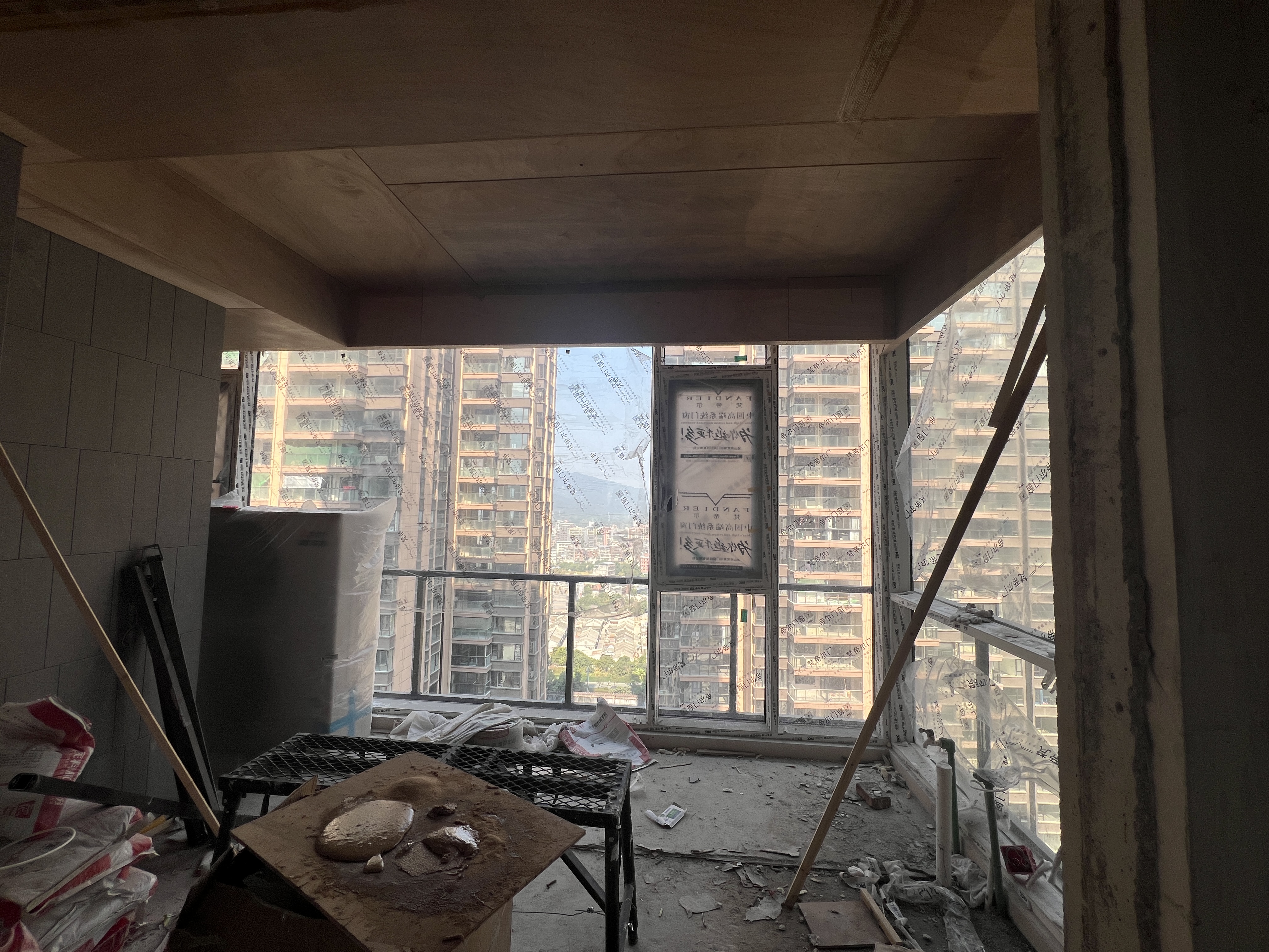 普宁翔栩城市公园 木作验收