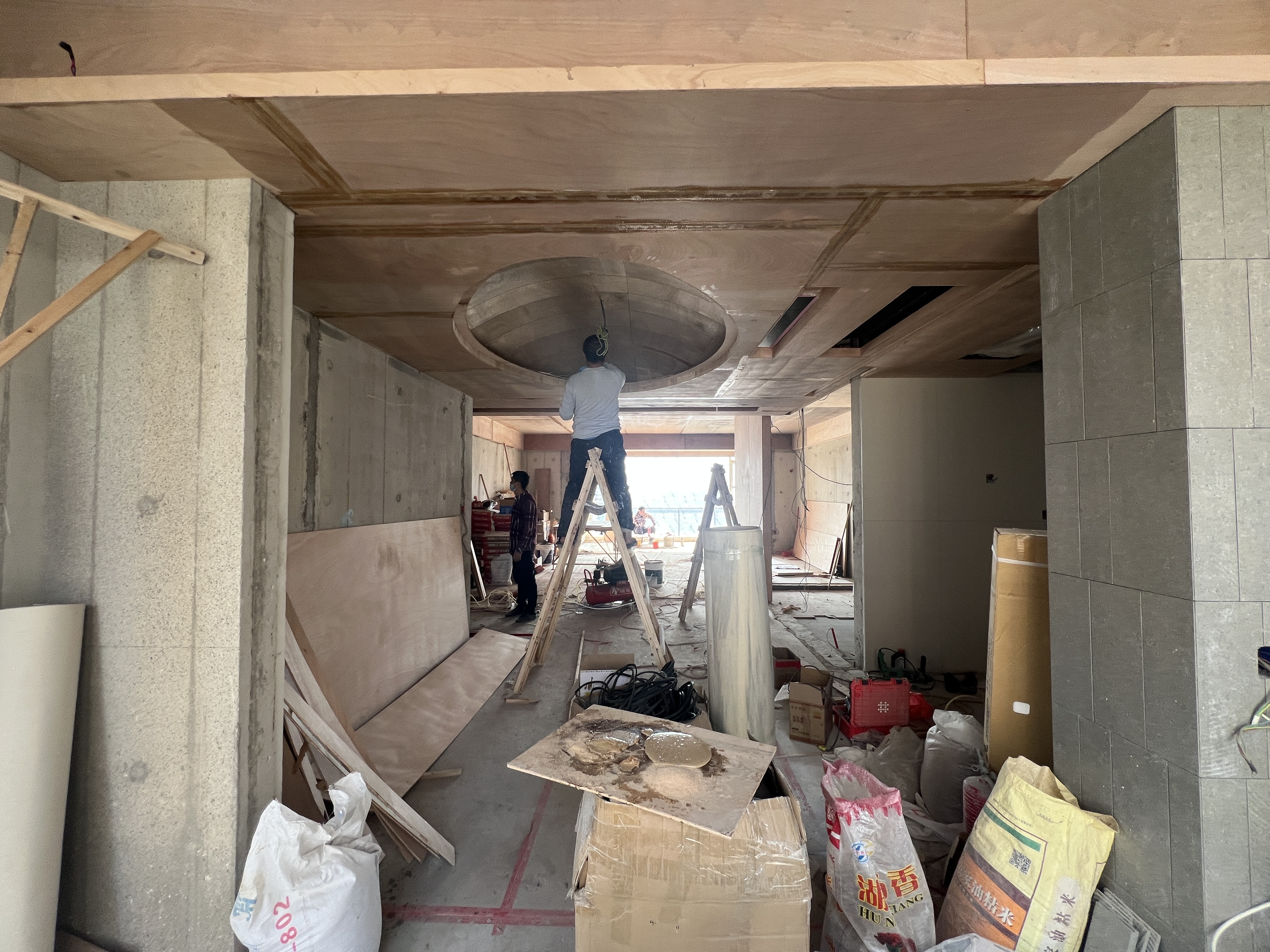 普宁翔栩城市公园 木作验收