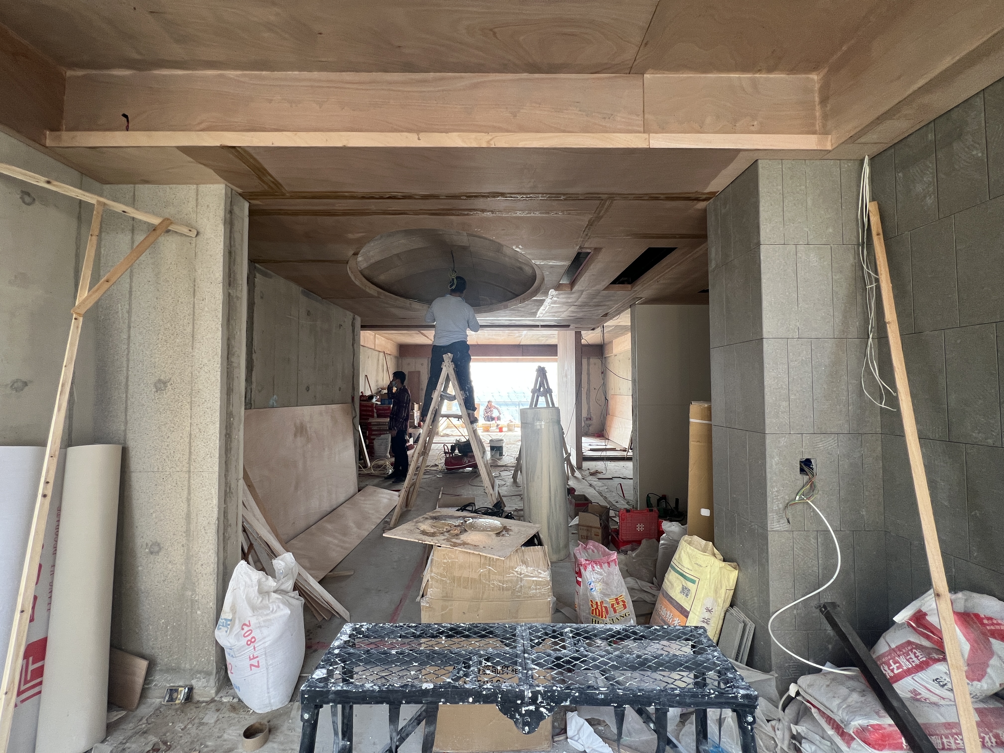 普宁翔栩城市公园 木作验收