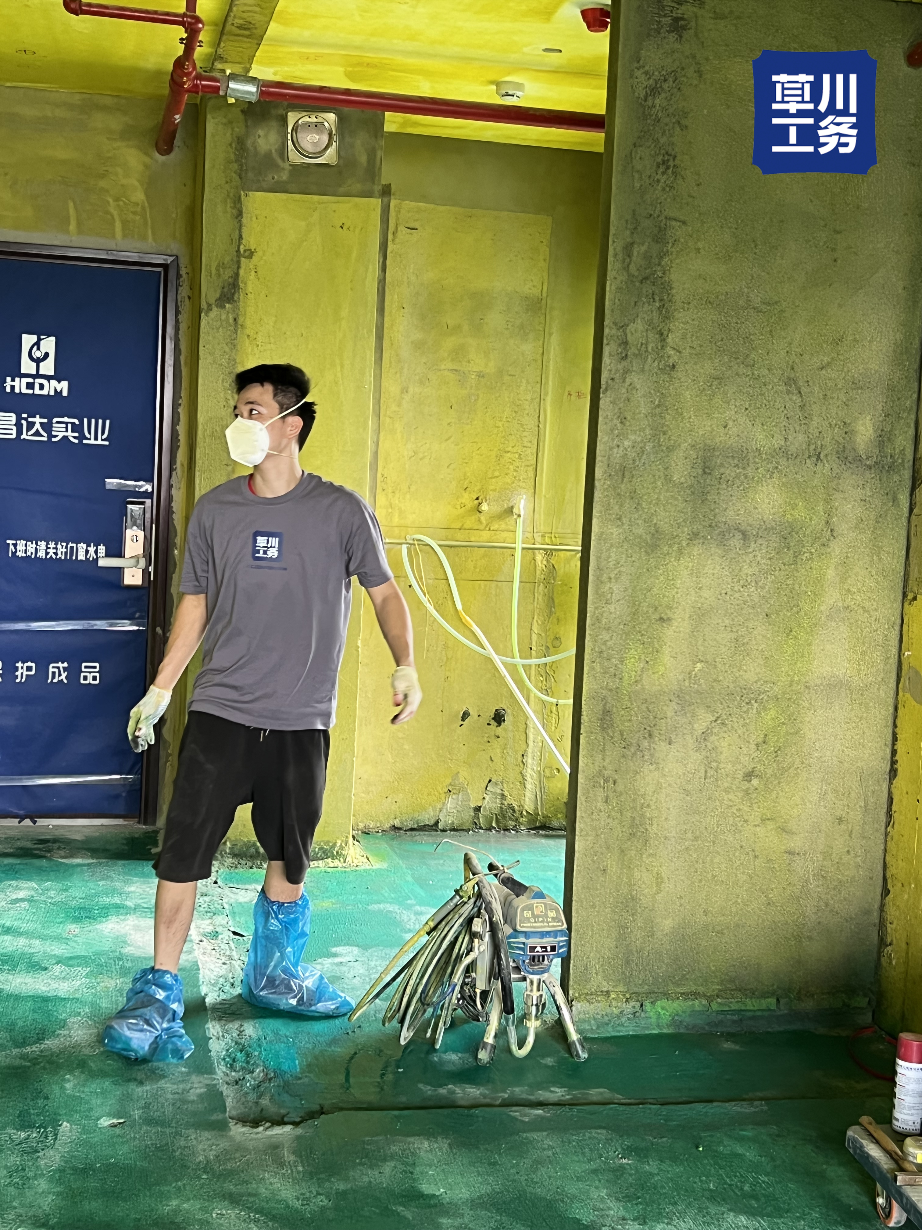 壹城中心 砌墙