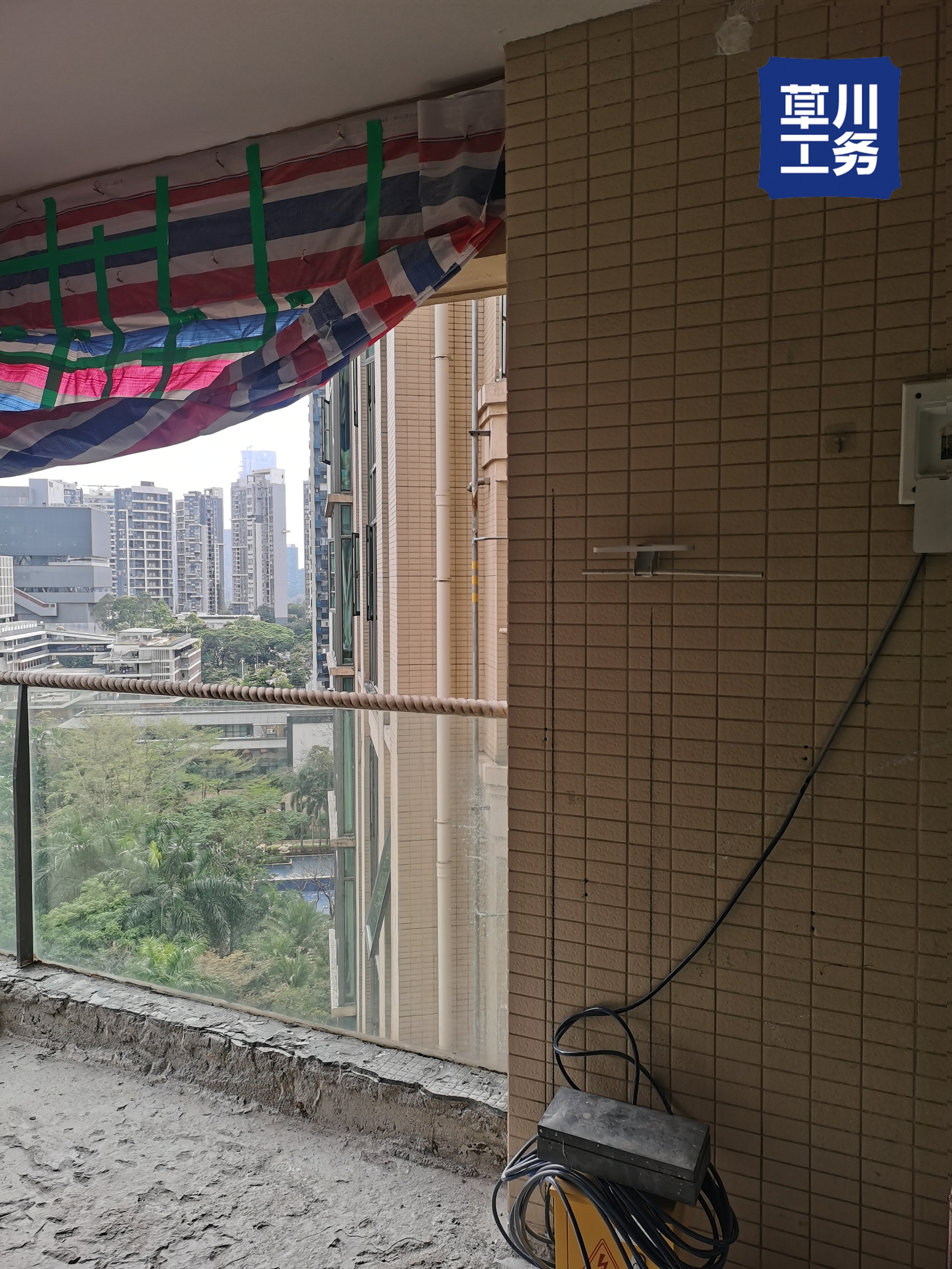 卓越浅水湾 砌筑放线